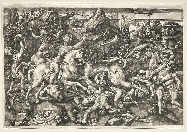 Combat horsemen 1523 Hieronymous Hopfer German