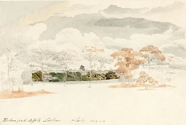 Cornelius Varley (British, 1781 - 1873), Henham Park, Suffolk, 1801-1803, graphite