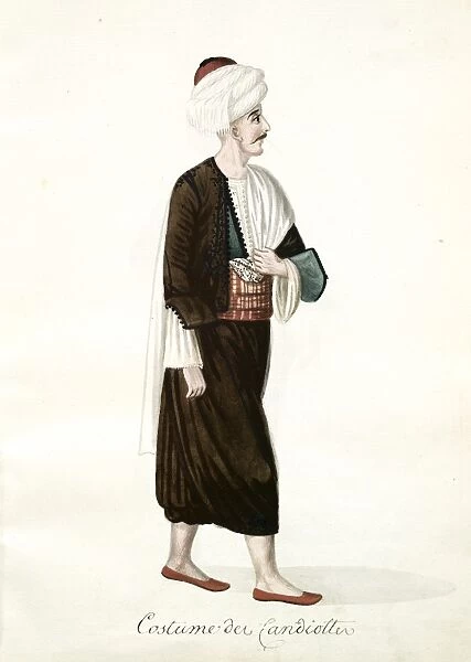 Costume de Candiottes [a Cretan]. [68], Mahmud II, Sultan of the Turks, 1784-1839