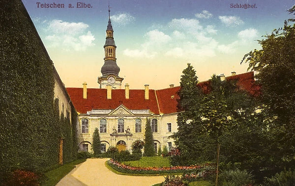Děčin Castle 1914 Usti nad Labem Region
