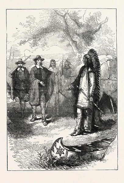 EDWARD WINSLOWs VISIT TO MASSASOIT, who was the sachem, or leader, of the Wampanoag