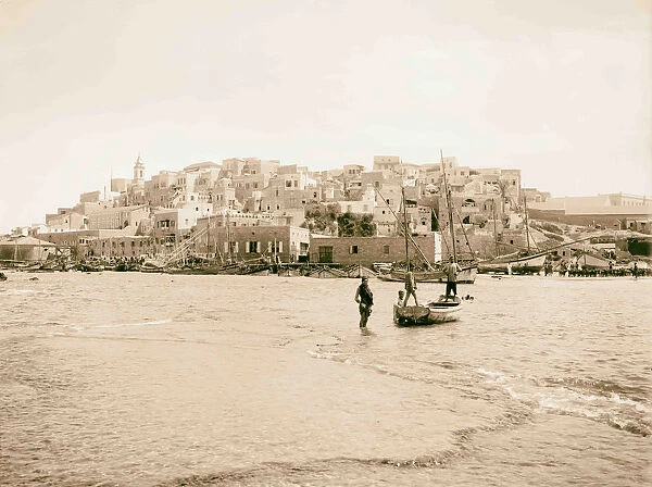 Jaffa Joppa environs landing place 1898 Israel