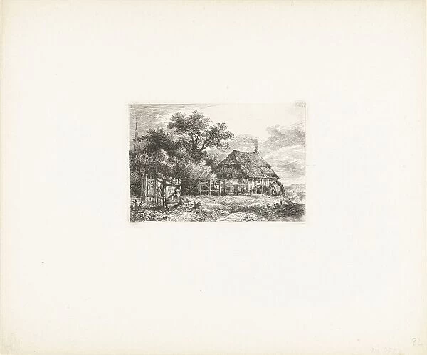 Landscape with watermill, Pieter Casper Christ, c. 1860 - c. 1870