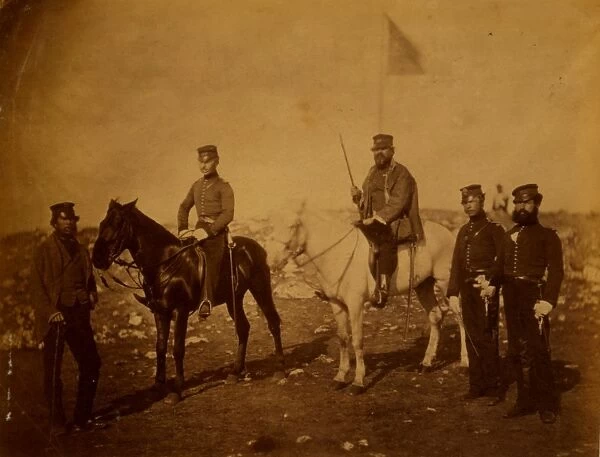 Major Tinley, & officers of the 39th regiment, Crimean War, 1853-1856, Roger Fenton
