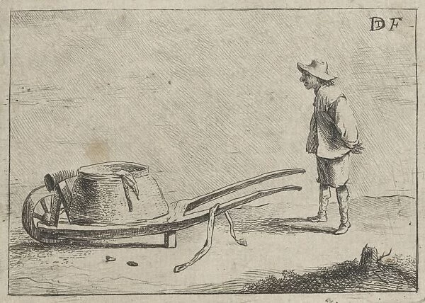 Man with a wheelbarrow, Anonymous, 1700 - 1799