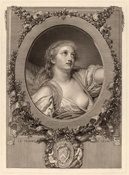 Manuel Salvador Carmona after Jean-Baptiste Greuze, Le tendre desir, Spanish, 1734 - 1820