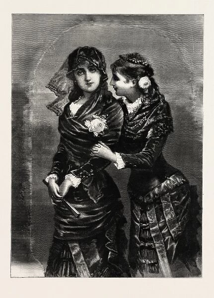 Modern, Ladies, Woman, Girl, Fashion, Engraving 1882