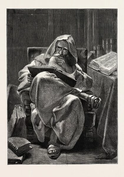 The Monk, from the Picture by Carl Haag, 1873 Engraving