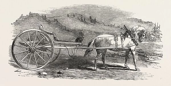 NORWEGIAN CARRIOLE, 1851 engraving