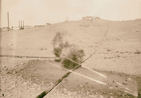oil fields Pipe line fire 1932 Iraq