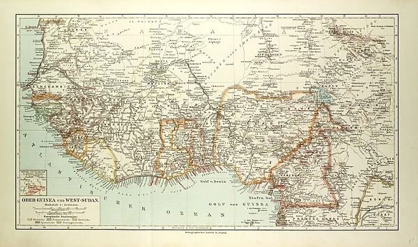 Old Map of South Western Africa