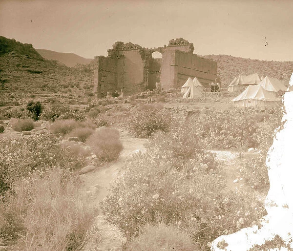 Petra Qasr-el-Bint 1898 Jordan Extinct city