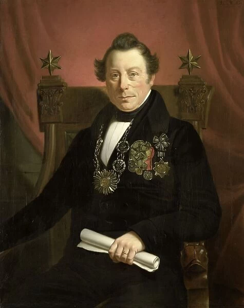 Portrait of Coenraad van Hulst, Actor, as President of the Arts-Promoting Company