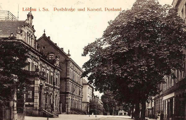 Post offices Saxony Buildings Lobau 1912