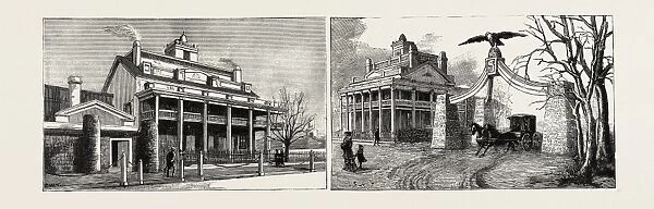 Salt Lake City, Utah, Usa: the Beehive, the Late Brigham Youngs Residence (Left)
