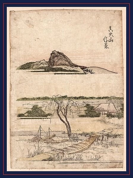 Shin Acyama ukikei, True distant view of iyama Mountain. [1804 or 1805], 1 print