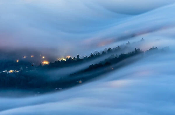 Flowing Clouds over the Valley