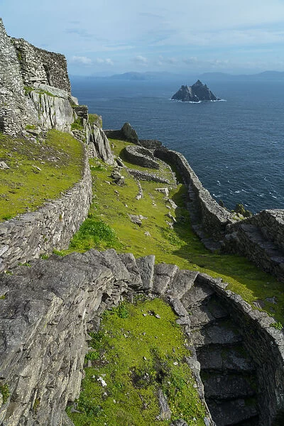 Monastery terraces on Skellig Michael, Skellig Islands World Heritage Site, County Kerry