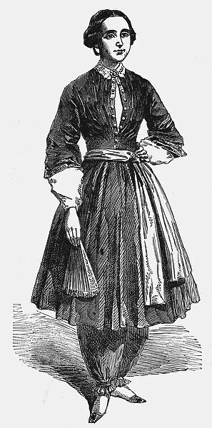 Amelia Bloomer, American feminist and champion of dress reform, c1850s