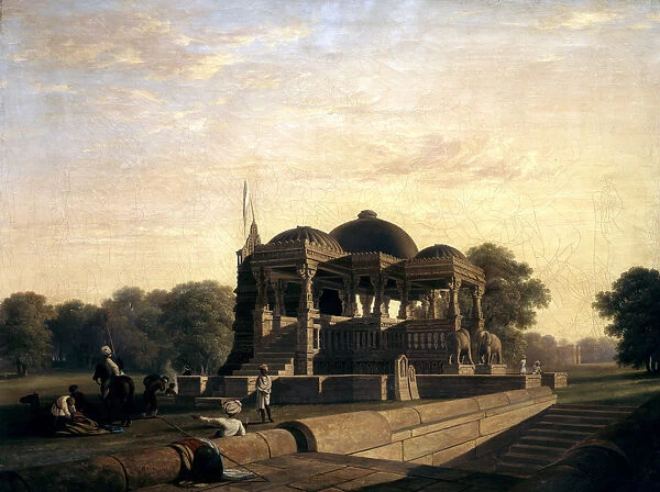 Ancient Temple at Hulwud, 1826. Artist: William Frederick Witherington