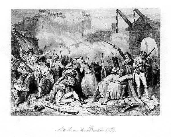 Attack on the Bastille, 1789, (1845)