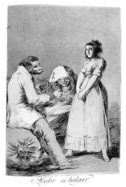 It is better to be lazy, 1799. Artist: Francisco Goya