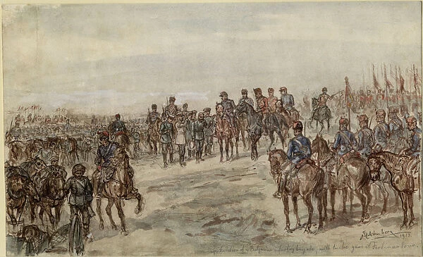 Capitulation of a Bulgarian infantry brigade with twelve guns at Ferdinandovo. Artist