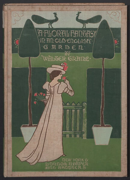 Cover design for A floral fantasy in an old english garden, 1899