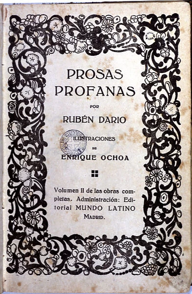 Cover of the play Prosas Profanas
