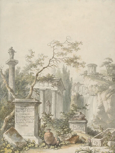 Design for a Frontispiece, 1782. Creator: Claude Louis Chatelet