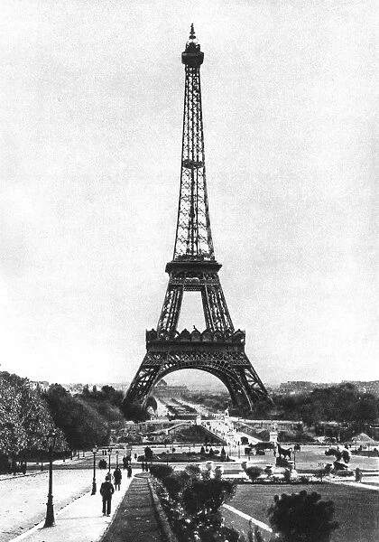 The Eiffel Tower from Trocadero, Paris, 1931. Artist: Ernest Flammarion