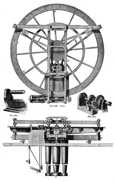 Elevation of Troughtons dividing engine, 18th century, (1886)