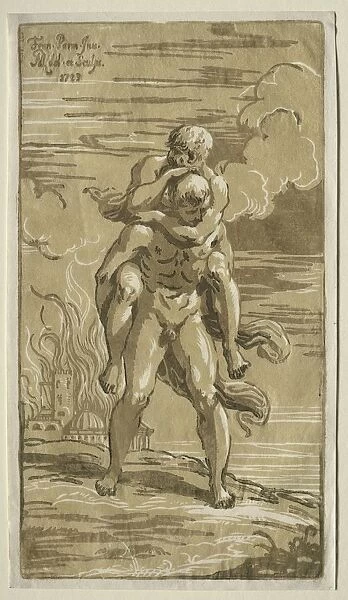 Eneas Carrying Anchises, his Father, from the Burning of Troy, 1723