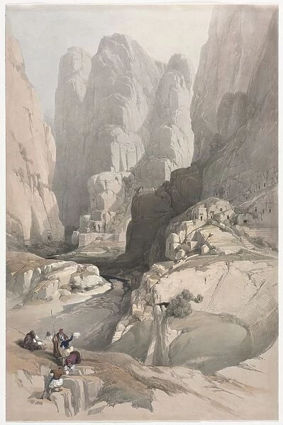 Entrance to Petra, the Theatre, 1839. Creator: David Roberts (British, 1796-1864)