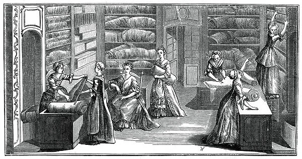 Fabric Shop, (1885). Artist: Bonnardot
