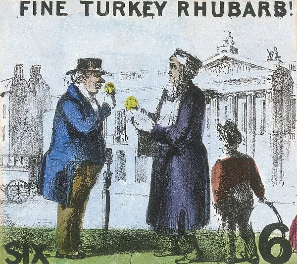 Fine Turkey Rhubarb!, Cries of London, c1840. Artist: TH Jones