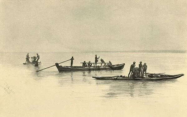 Fishing boats, Ceylon, 1898. Creator: Christian Wilhelm Allers