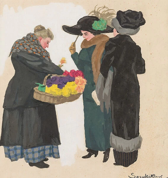 A Flower Seller, 1900s-1910s