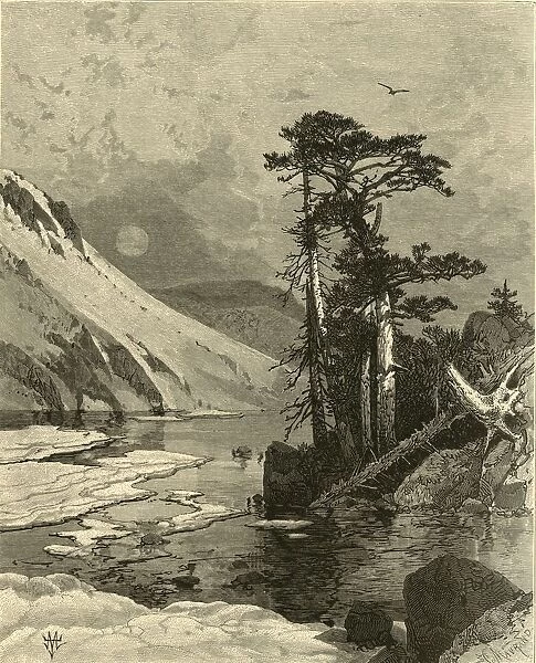 Frozen Lake, Foot of Jamess Peak, 1874. Creator: Charles Maurand