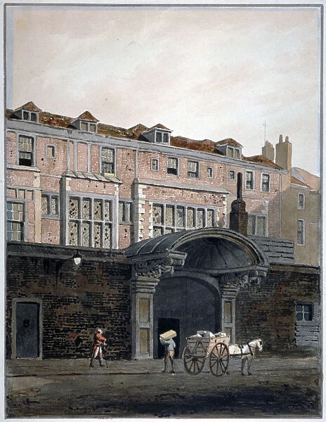 Gateway of Winchester Place, London, 1820. Artist: George Shepherd
