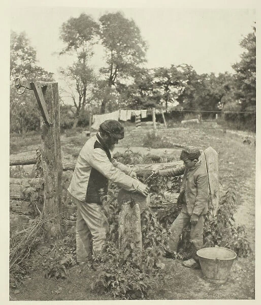 At the Grindstone-A Suffolk Farmyard, c. 1883  /  87, printed 1888