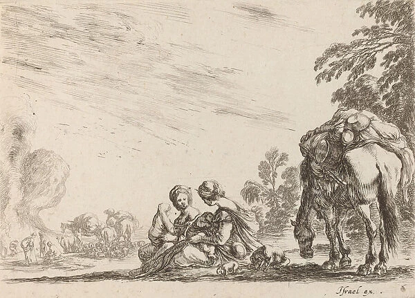 Gypsies at Rest, 1642. Creator: Stefano della Bella