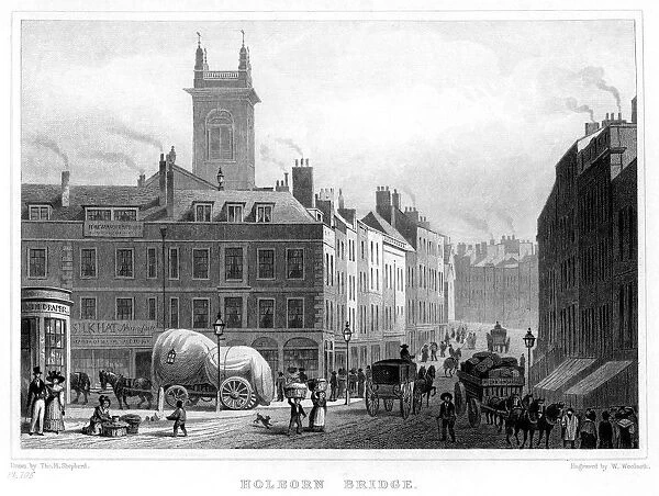 Holborn Bridge, London, 1831. Artist: William Woolnoth