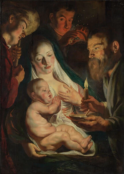 The Holy Family with Shepherds, 1616. Creator: Jacob Jordaens