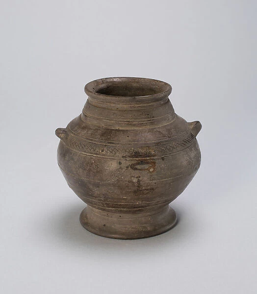 Jar with Grooved Bands and Loop Handles, Shang dynasty, 12th-11th century B. C