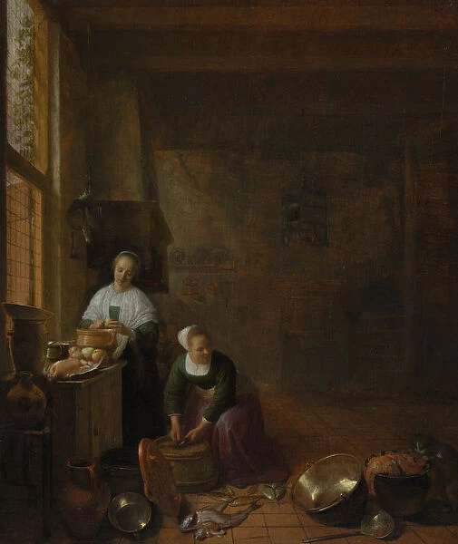 A Kitchen, ca. 1643. Creator: Hendrik Martensz. Sorgh