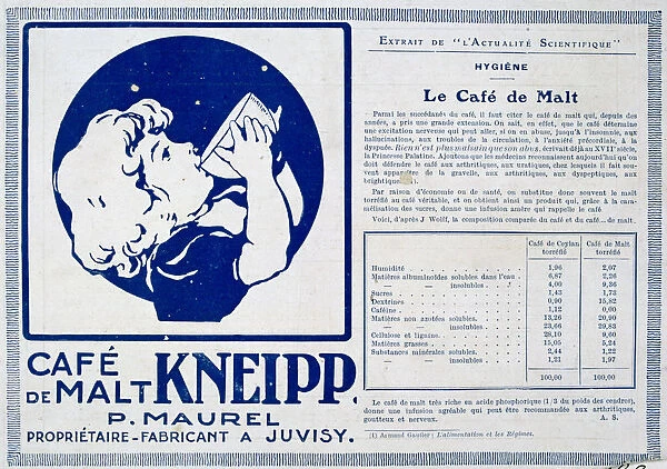 Kneipp Cafe de Malt, advertisment, 1915