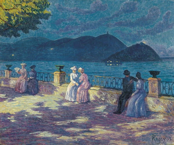 La Concha at night-time. Artist: Regoyos y Valdes, Dario de (1857-1913)