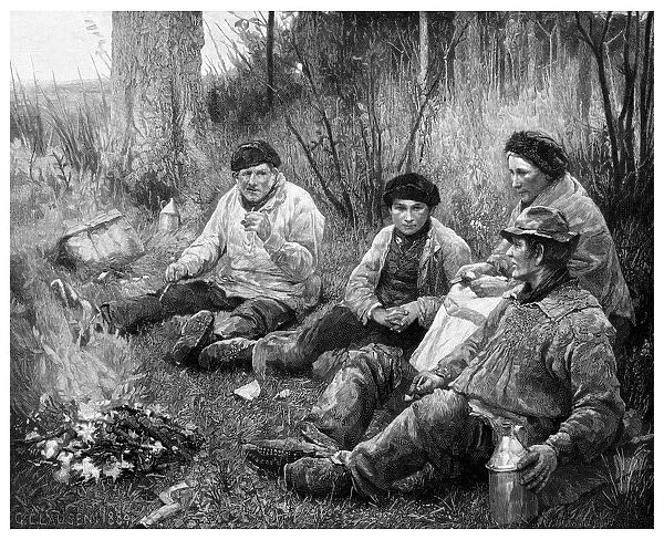 Labourers after dinner, 1895. Artist: JM Johnstone