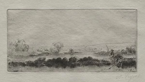 Landscape with Beat-bog: In the Marsh. Creator: Alphonse Legros (French, 1837-1911)